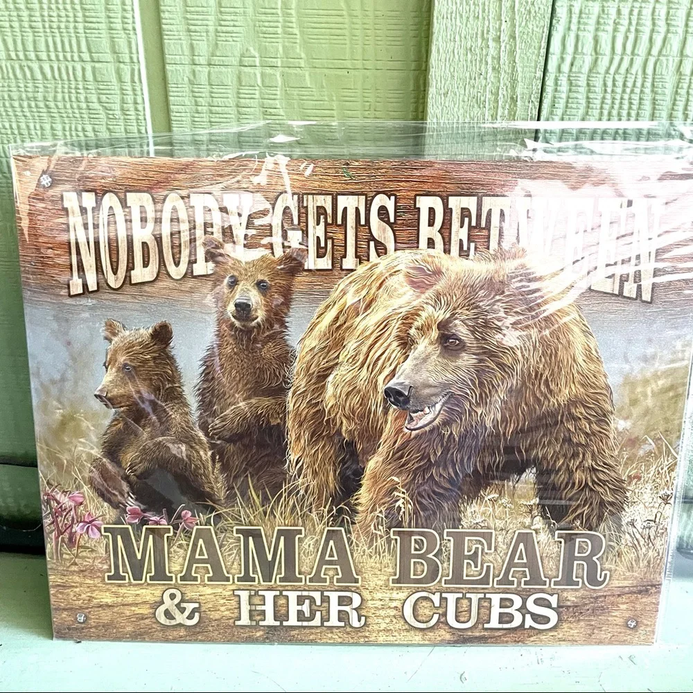 NEW Mama Bear Metal Sign